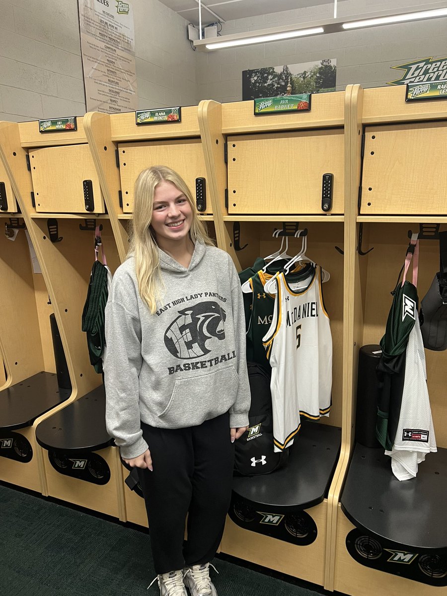 ava_jaynee's tweet image. I had an awesome visit to McDaniel College this Monday! Big thank you to @McDaniel_WBB and @CoachGowan for having me! Go Green Terror! 
@cpadynamite @cdeast_gbb @recruitme_tv @ICAN_basketball