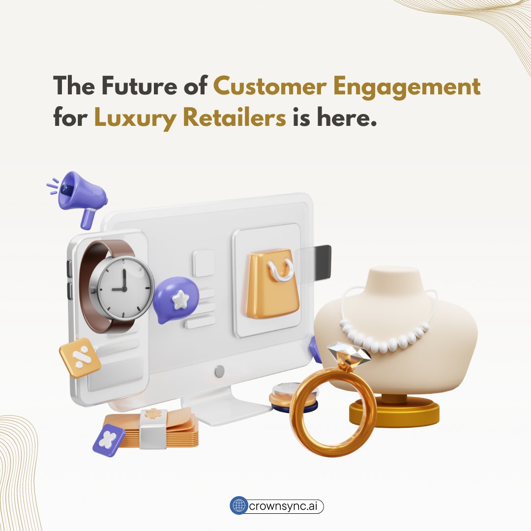 CrownSyncAI's tweet image. Meet Crownsync AI, the ONLY AI-powered, customer engagement platform designed for the luxury and jewelry industry. 

📱(212) 518-6049⁠
✉️ info@https://l8r.it/UUZz⁠
🌐crownsync.ai

#CrownsyncAI #LuxuryRetail #Jewelry #CustomerExperience #CustomerEngagement #AI