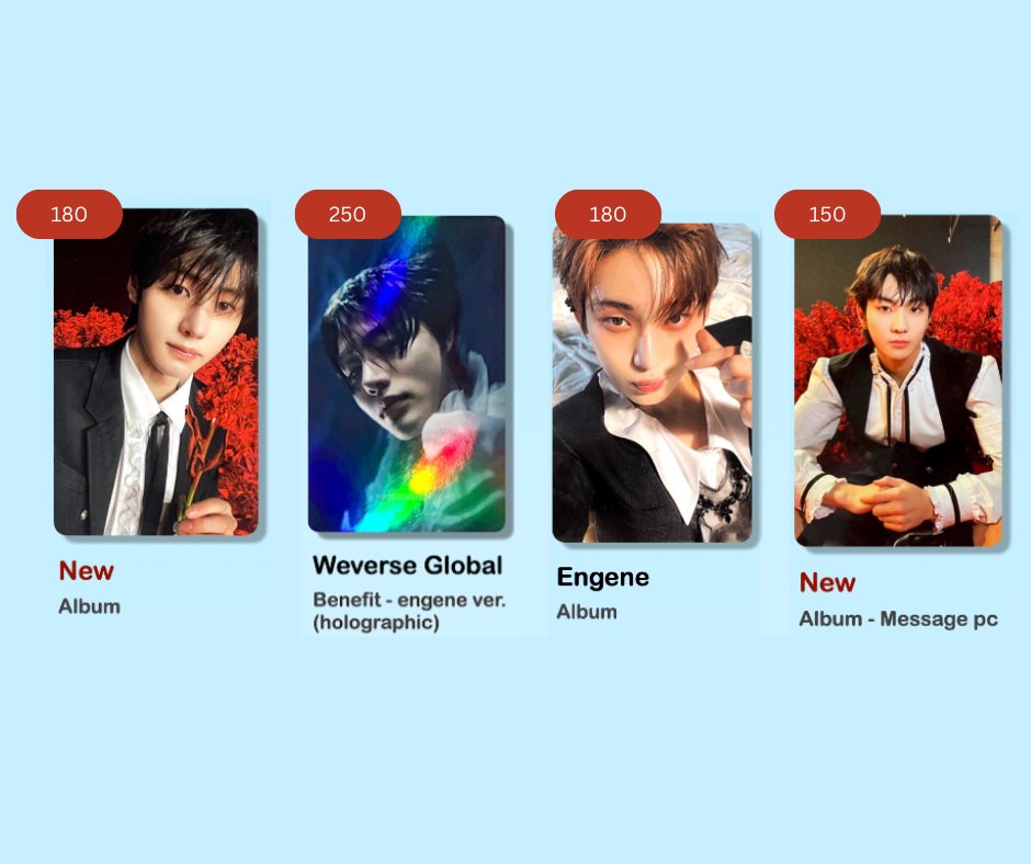 kori_ndr's tweet photo. wts lfb ph 

random enhypen pcs 

ᯓmostly mint; x sensi 
ᯓ payo | 5 days dop 
ᯓ onhand 
🚚mod: jnt 

🏷️ heeseung jake ni-ki jay sunoo jungwon sunghoon ggp soundwave rpc gguggu fate md tc dvd holiday weverse global jp engene pob new dark blood db pola polaroid dicon md1 https://t.co/sRh68osg3N