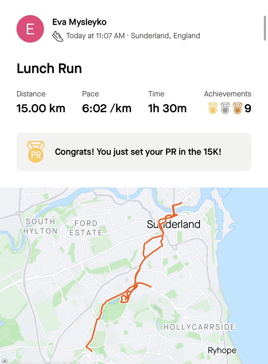 EvaMysleyko's tweet photo. No game = long run because what else would you do on a wednesday game day 😂 https://t.co/sGdl6sXDON