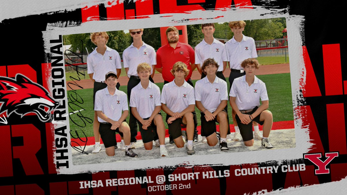 Good luck to the Boys Golf Team competing at IHSA Regionals at Short Hills Country Club!  Go Foxes! <a href="/FoxesYhs/">YHS Boys Golf</a>