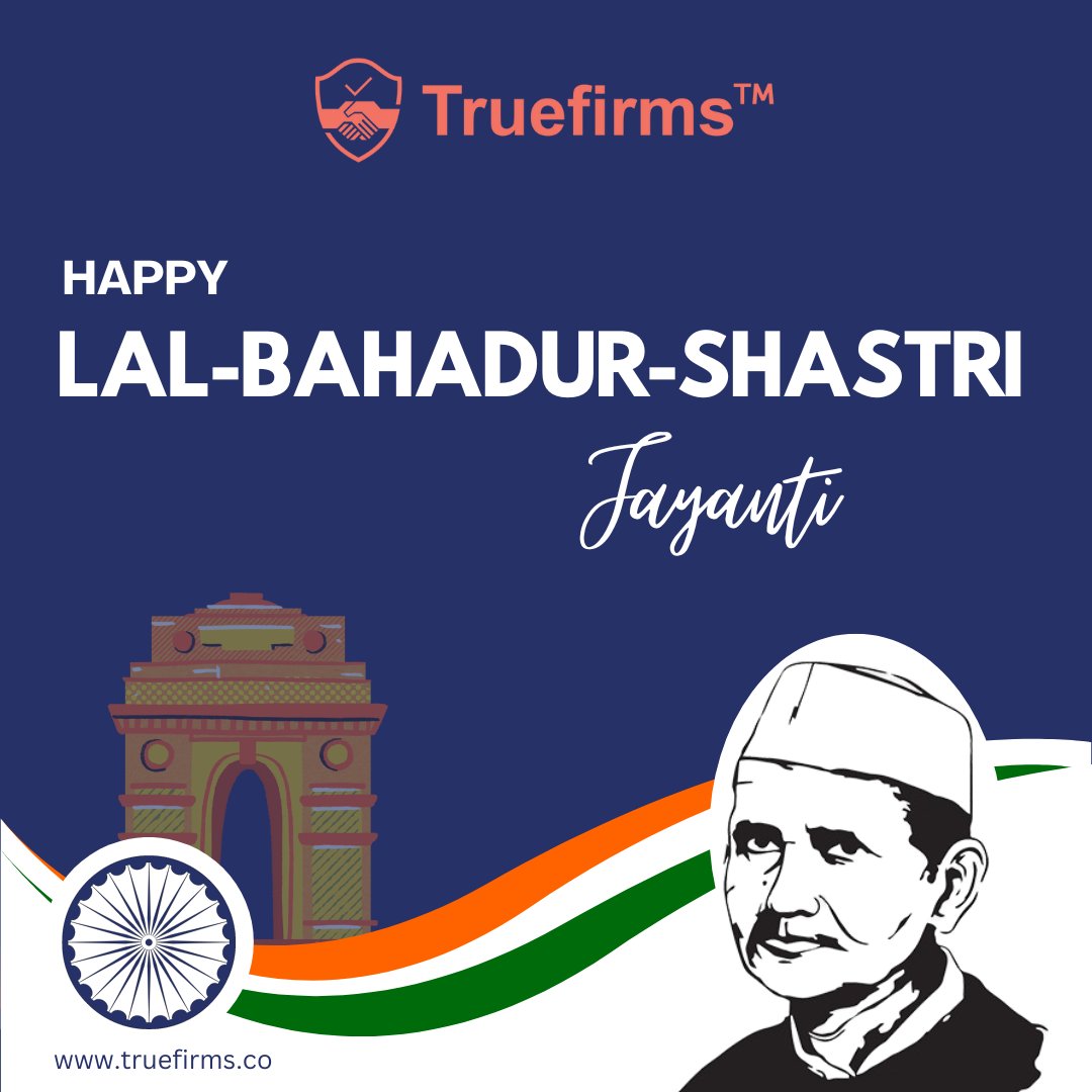 Honoring Lal Bahadur Shastri on his birth anniversary. His iconic 'Jai Jawan, Jai Kisan' slogan remains a testament to his vision for a self-reliant India.

#ShastriJayanti #LalBahadurShastri #JaiJawanJaiKisan