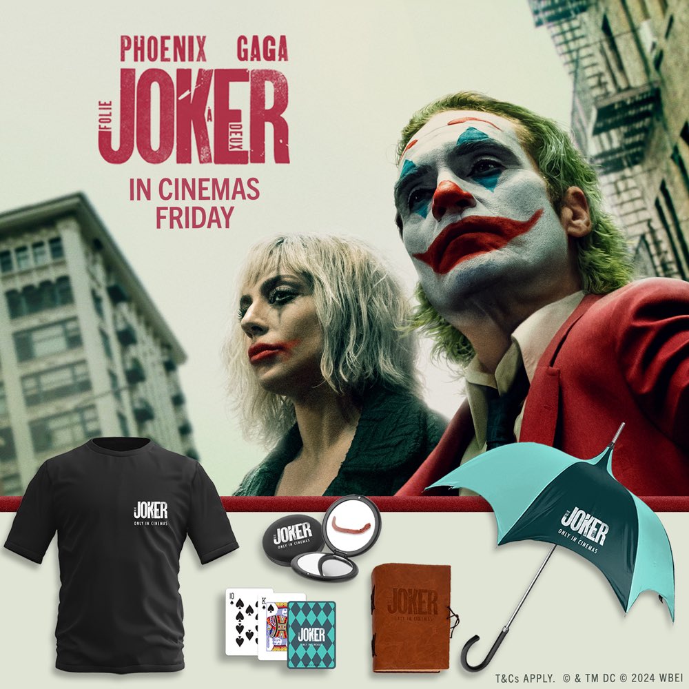 markandmepod's tweet image. To celebrate the release of Joker: Folie à Deux, in cinemas October 4, @WarnerBrosUK and Mark and Me offer you the chance to win this prize bundle!
Just follow and retweet to enter this #giveaway

#JokerMovie #win #prize