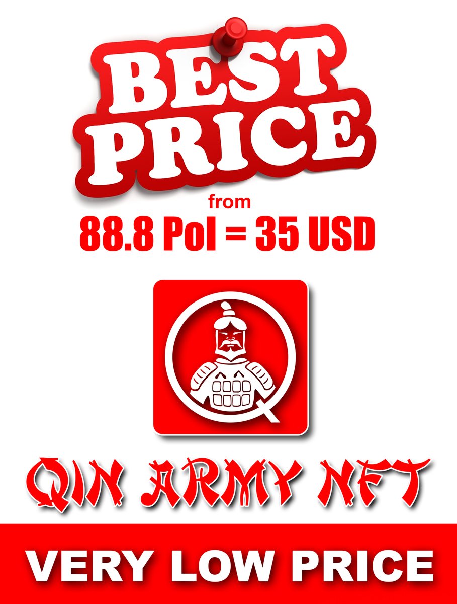 A very important aspect is the pricing within the Qin Army NFT collection:
We have set a minimum price of 88.8 POL (ex MATIC) per NFT (approximately 35 USD at today's exchange rate). This price is one of the lowest on the NFT market, especially for collections of this caliber.