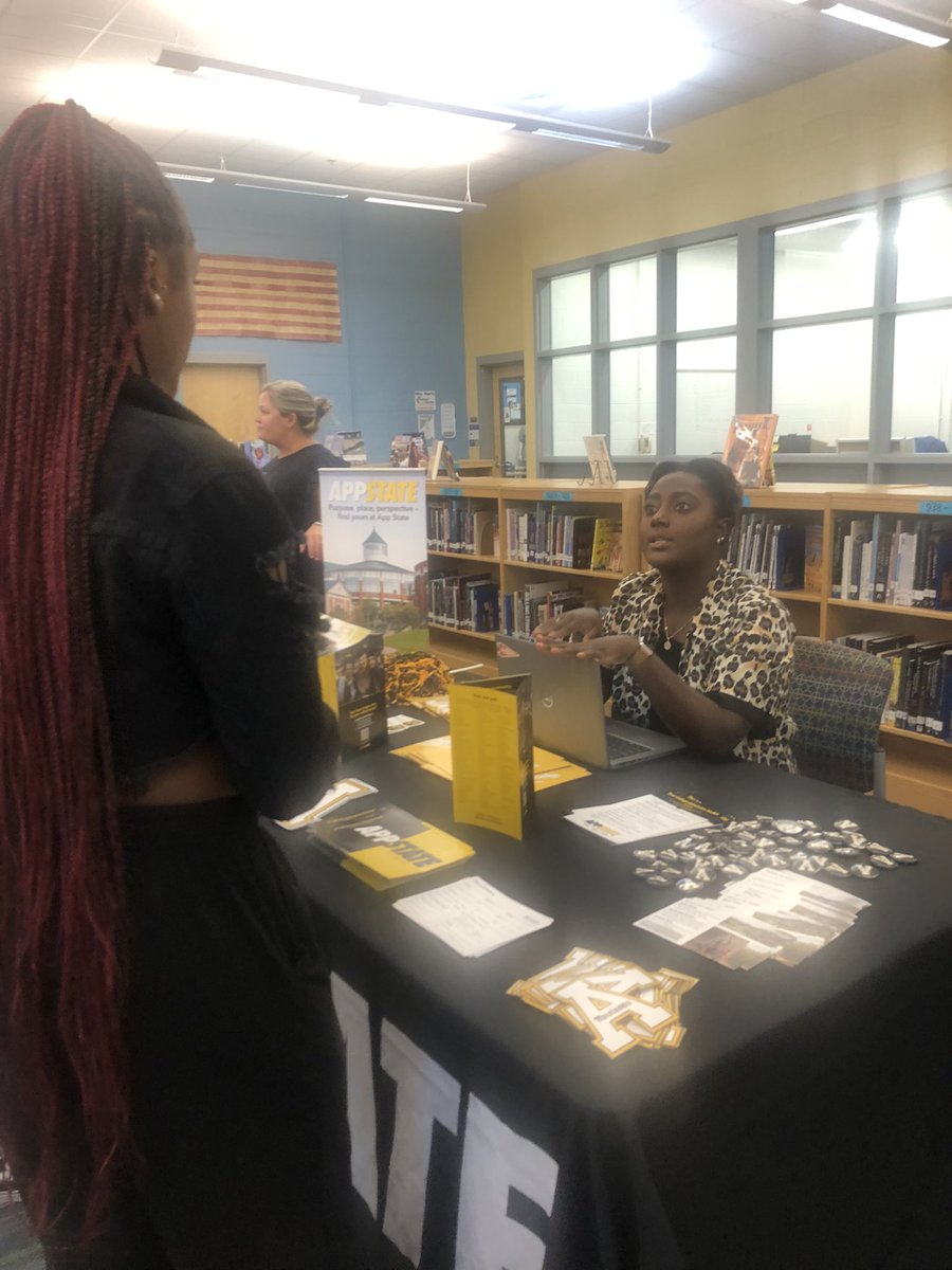 What a great College Fair for Jr’s and Sr’s today! Thank you to all the schools that took time to speak with students today and answer all their questions. <a href="/waketechcc/">Wake Tech</a> <a href="/EastCarolina/">ECU</a> <a href="/MeredithCollege/">Meredith College</a> <a href="/appstate/">Appalachian State</a> <a href="/durhamtech/">Durham Tech</a> <a href="/WPeaceU/">William Peace Univ.</a> <a href="/UNCG/">UNCG</a> <a href="/uncfsu/">Fayetteville State University</a> <a href="/unccharlotte/">UNC Charlotte</a>