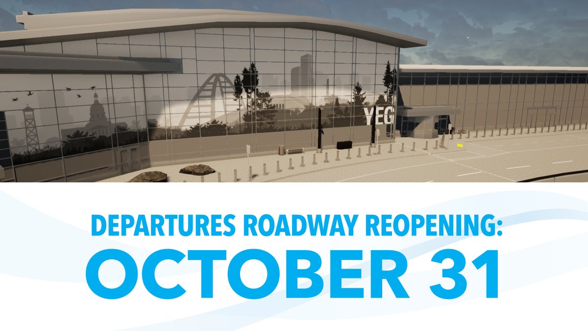 We are excited to share that we're nearing completion on the rehabilitation project on the Departures Roadway and Ramp in front of the terminal, and it will reopen to the public on October 31 at 9 am!

Over the course of this project, YEG and our partners at <a href="/PCLConstruction/">PCLConstruction</a>  and