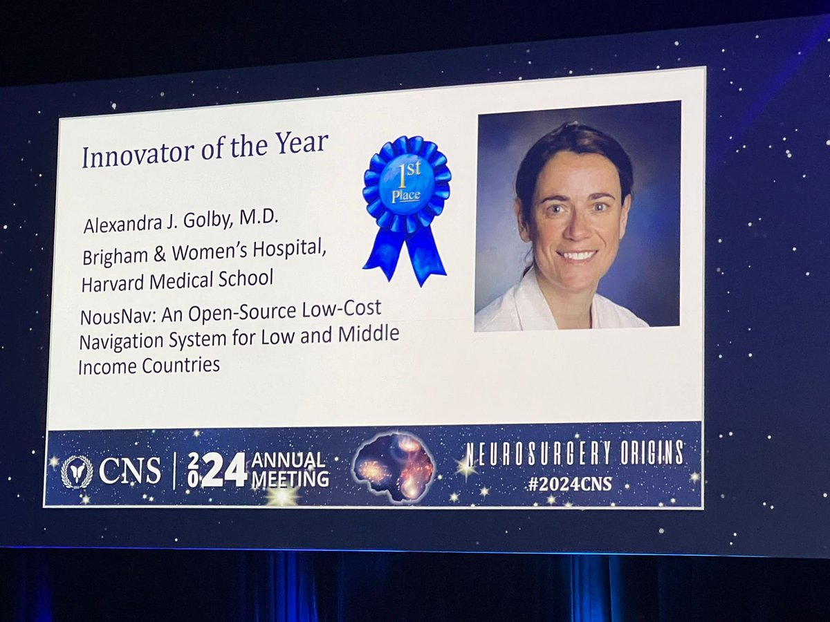 Wenya Linda Bi (@wenyalindabi) on Twitter photo Congratulations to a wonderful partner, mentor, and <a href="/CNS_Update/">CNS</a> 2024 Innovator of the Year Dr. Alexandra Golby!! Alex continues to be laser focused in bringing neurosurgical technology to the world at large in affordable and reliable ways! <a href="/MGBneurosurgery/">MGB Neurosurgery</a> <a href="/MassGenBrigham/">Mass General Brigham</a> Congratulations to a wonderful partner, mentor, and <a href="/CNS_Update/">CNS</a> 2024 Innovator of the Year Dr. Alexandra Golby!! Alex continues to be laser focused in bringing neurosurgical technology to the world at large in affordable and reliable ways! <a href="/MGBneurosurgery/">MGB Neurosurgery</a> <a href="/MassGenBrigham/">Mass General Brigham</a>