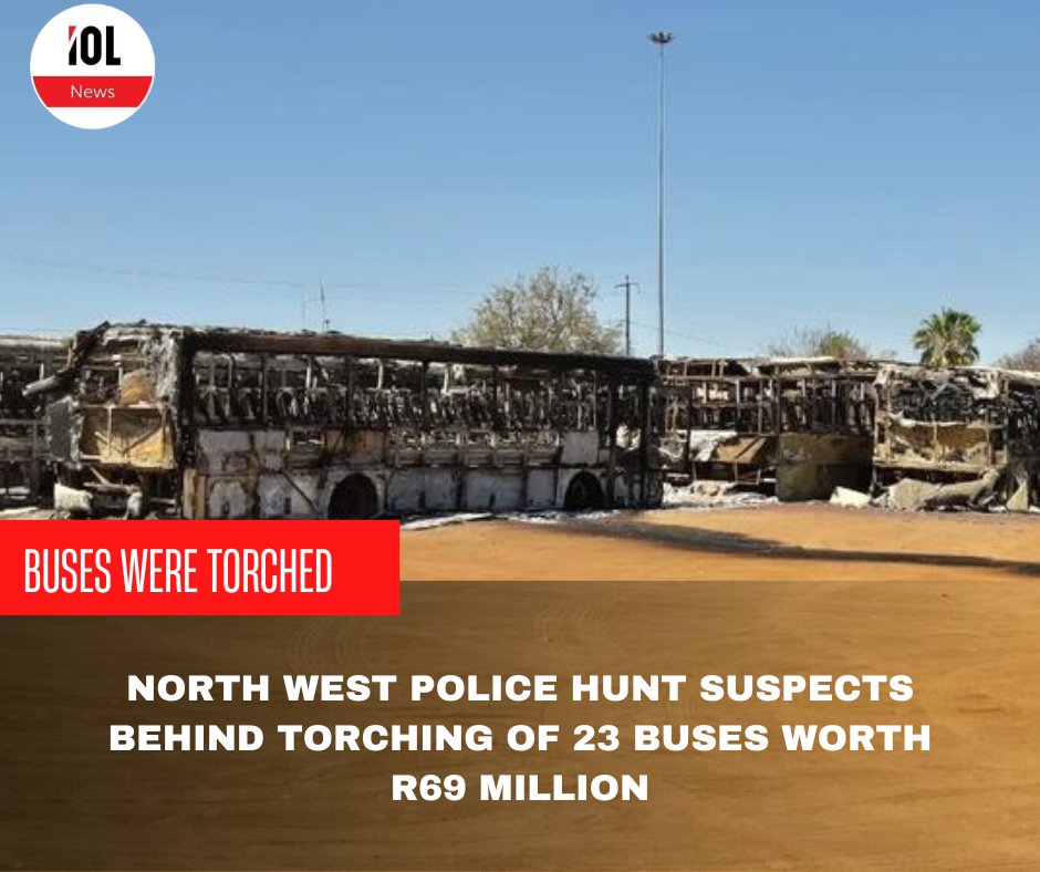 IOL's tweet photo. Six buses at the Bojanala Bus depo at Chaneng and a further 17 buses at Tlaseng were set on fire to a joined estimated value of R69 million. The buses burnt to ashes
#Crime #BusesBurnt #Chaneng #TLASENG #publictransport #northwest
Read on https://t.co/iaD203ovyH https://t.co/8tFstHniw0