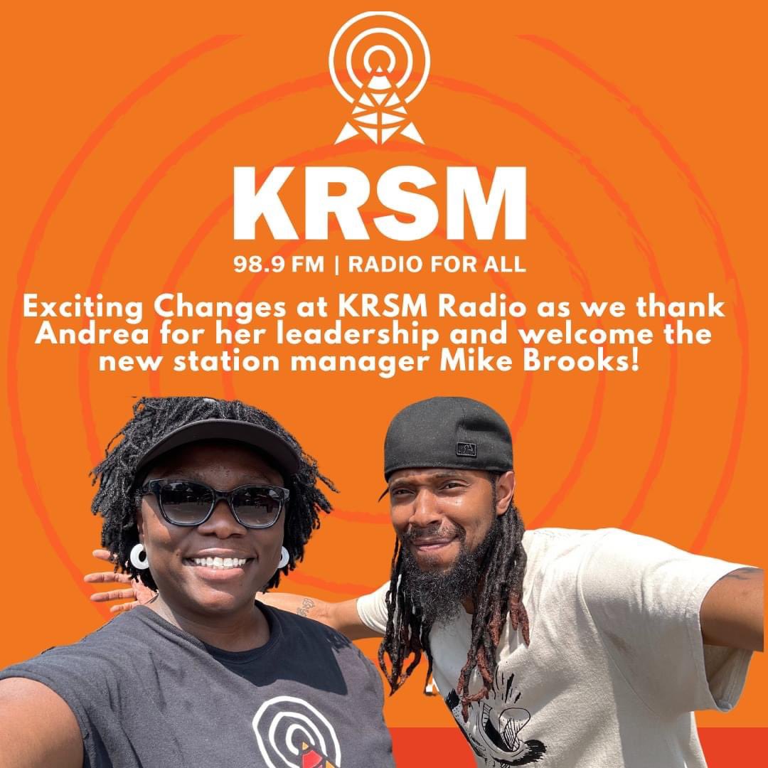 KRSMradio's tweet photo. 📻 Exciting Changes at KRSM - 98.9 FM! 📻

A heartfelt thank you to Andrea Pierre  for leading us with passion and dedication. We’re also thrilled to welcome Mike Brooks as the new Station Manager! Looking forward to an exciting new chapter together. 🎙️✨ https://t.co/eP3n6YSo1g