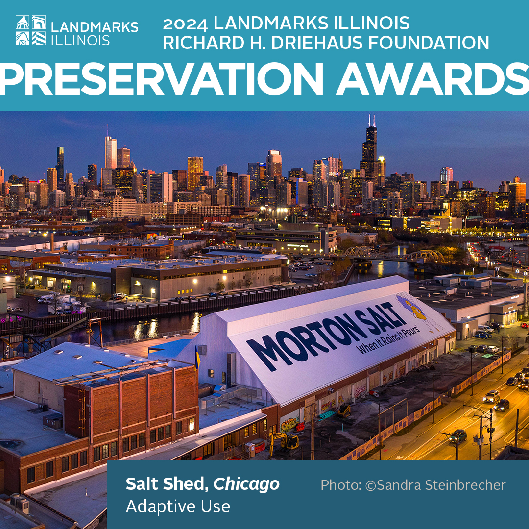 Landmarks Illinois (@landmarksill) on Twitter photo <a href="/saltshedchicago/">The Salt Shed</a> <a href="/R2Companies/">R2 Companies</a> receives 2024 Landmarks Illinois Richard H. Driehaus Foundation Preservation Award for Adaptive Use! Once a factory, now a vibrant music & events venue. Come congratulate them at our Preservation Awards on Oct 18: ow.ly/tofW50TzvFt <a href="/saltshedchicago/">The Salt Shed</a> <a href="/R2Companies/">R2 Companies</a> receives 2024 Landmarks Illinois Richard H. Driehaus Foundation Preservation Award for Adaptive Use! Once a factory, now a vibrant music & events venue. Come congratulate them at our Preservation Awards on Oct 18: ow.ly/tofW50TzvFt