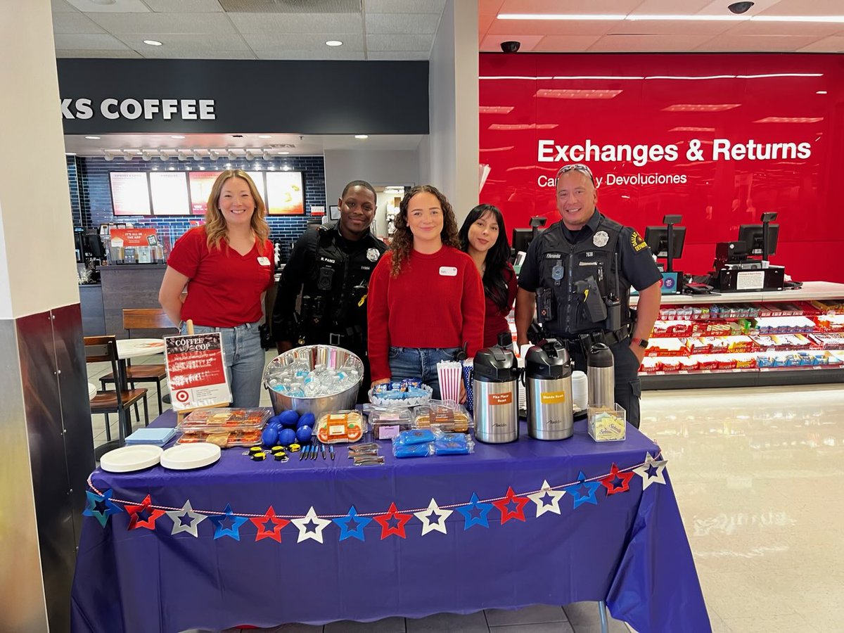 North Central Npo's coffee with cops at Target.