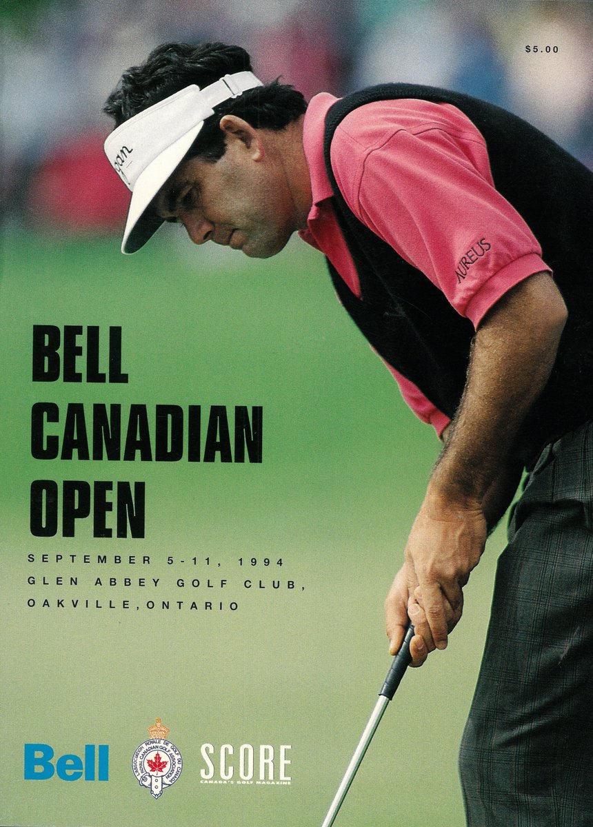 A vintage tournament program from . . . 30 years ago: Bell Canadian Open. Nick Price won in 1994, with 1993 winner David Frost featured on that year's cover.