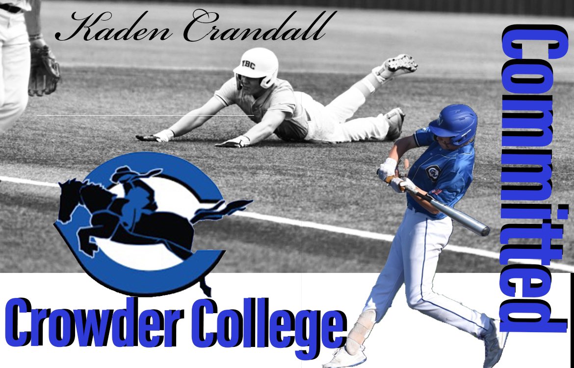 Kaden_Crandall's tweet photo. Committed!!!
Announcing my commitment to Crowder College. Thank you @CrowderBasebal1 for this opportunity! 

Go Roughriders! 
@TLalle31 @NickDoughty @YardBallClub @GVHSBaseball https://t.co/IGBJeKvVu2