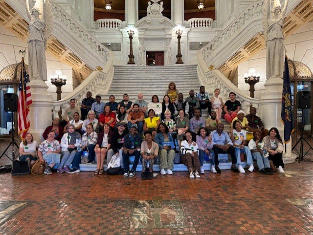 CommunityEdIU13's tweet photo. Thanks to the Walters Trust Foundation, IU13 Community Education and Literacy Council Success Centers took a field trip to the PA State Capitol. Students received a tour and learned information about the PA State government. https://t.co/BjhAPeXtG5