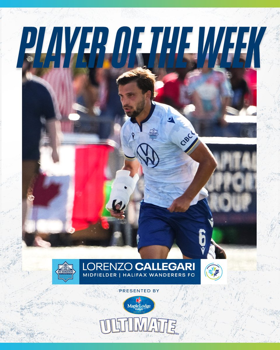 Lorenzo Callegari picks up the #CanPL Player of the Week 🤩

Presented by Maple Lodge Farms ⚽️