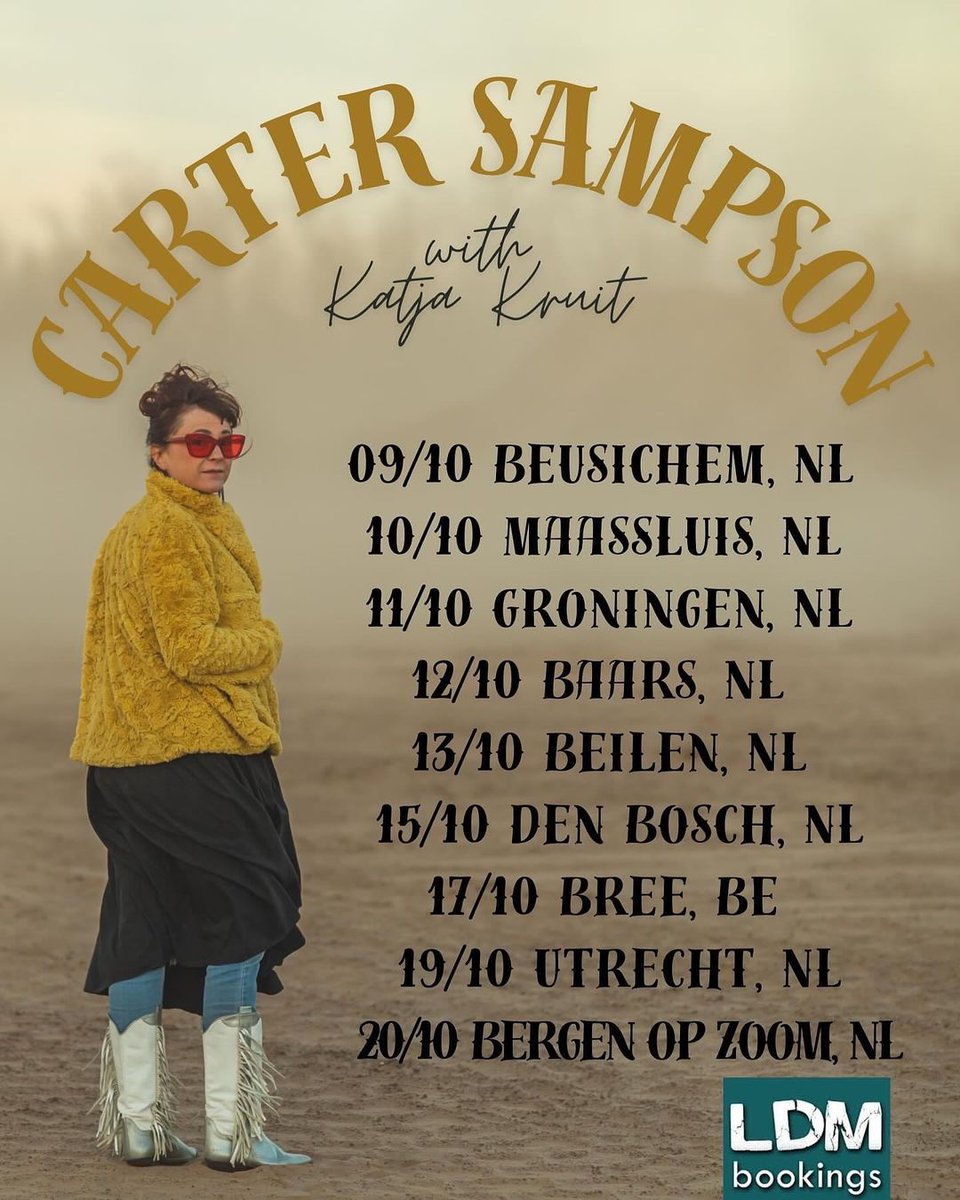 Carter Sampson &amp; Katja Kruit  Tour 

ldmbookings.nl/cartersampson/