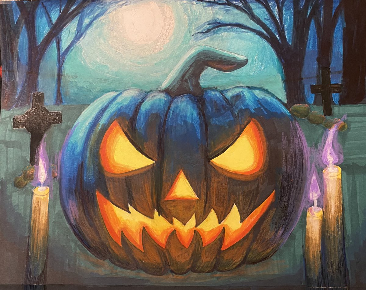Dez_aly's tweet photo. Quick and messy, just for fun… happy October! 🎃 https://t.co/AQvmN9CziY