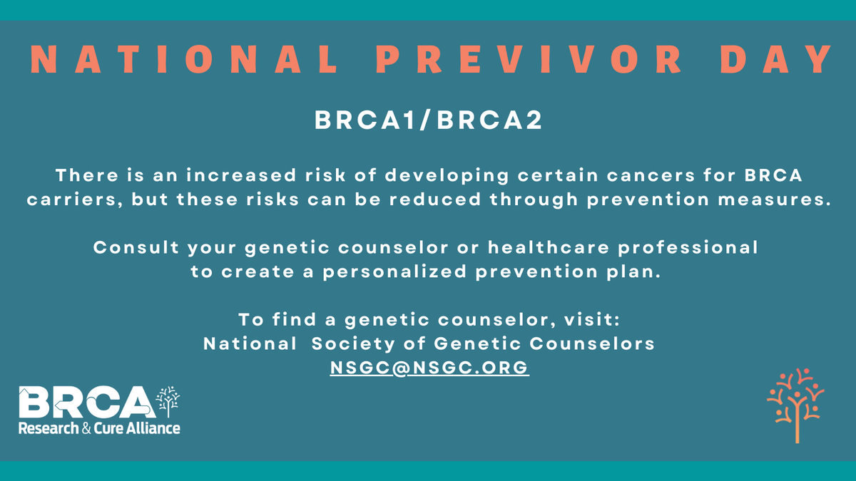 Do you have a personal or family history of cancer? You may want to consider genetic testing. If you have a BRCA genetic mutation, this may increase the chance of cancer. Consult with your genetic counselor or doctor to learn more about your options. #curebrca