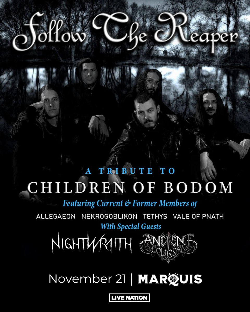 Denver!!! The greatest Children of Bodom tribute band in town is playing once again at The Marquis on Nov. 21st 2024. Doing a brand-new set of more classic Bodom. Save the date!! 

#childrenofbodom #cobhc #denvermetal