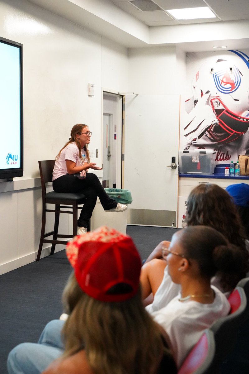 athletes_utd's tweet photo. Such a POWERFUL testimony was shared by @mackenzierudden at our Mustangs United Rally yesterday! 🥰 Shoutout to everyone who showed up for such a powerful evening! 

Remember, you are KNOWN &amp; LOVED! ❤️

#MustangsUnited #AthletesUnited #Testimony #Bible #SMU #PonyUp https://t.co/LnS6N26sCB