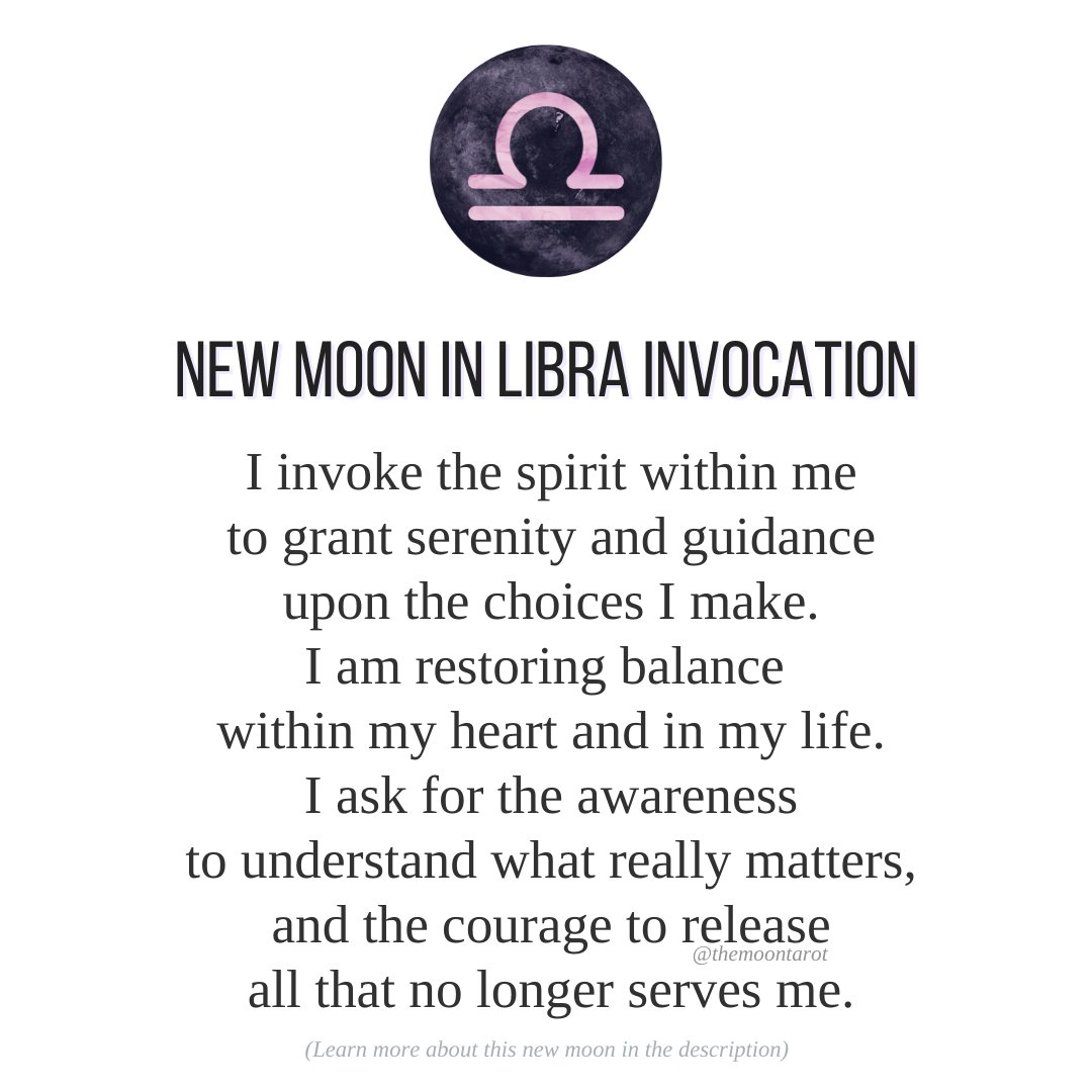 themoontarot_'s tweet photo. New Moon in Libra Invocation