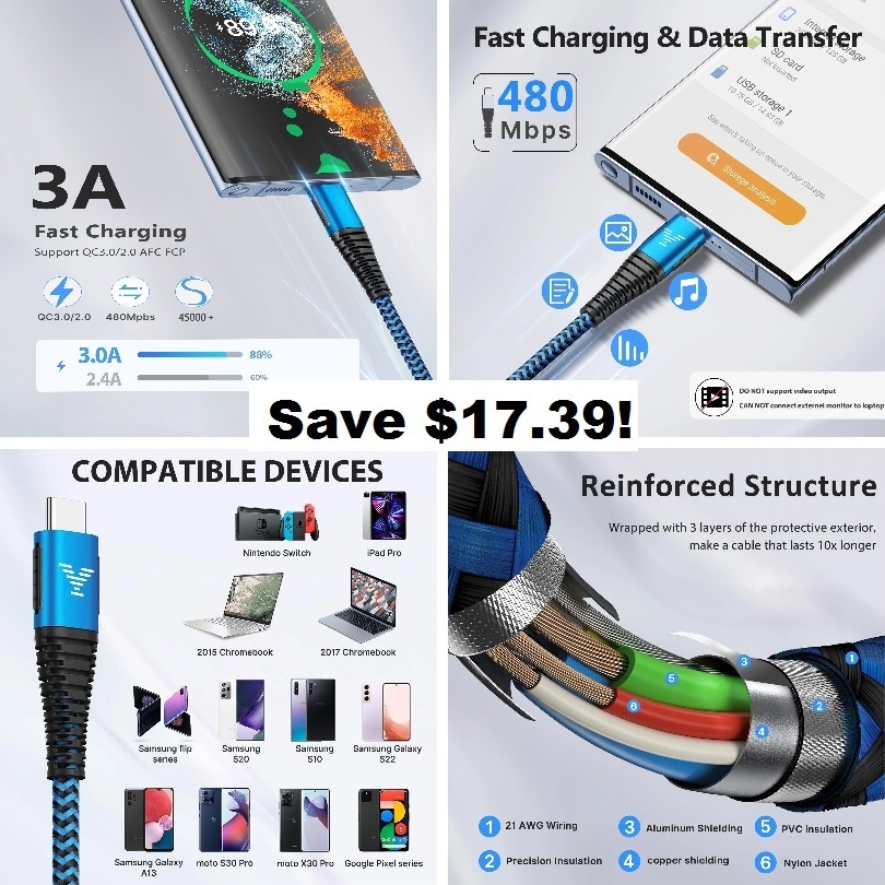 frugalfreebies's tweet image. Need a charging cable that keeps up with your busy life? 
Grab this 2-pack and make charging hassle-free.
Walmart: mavely.app.link/e/xCOk3PES4Hb (ad)
#FastCharging #USBCable #TechEssentials
