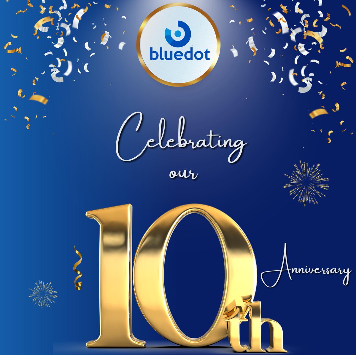 Celebrating a Decade of Impact! 🎉💙 Today, we honour 10 years of delivering insights that matter. Here’s to many more years of growth, innovation, and making better decisions with data!  
#connectingthedots #data #insights #research #bluedotturns10