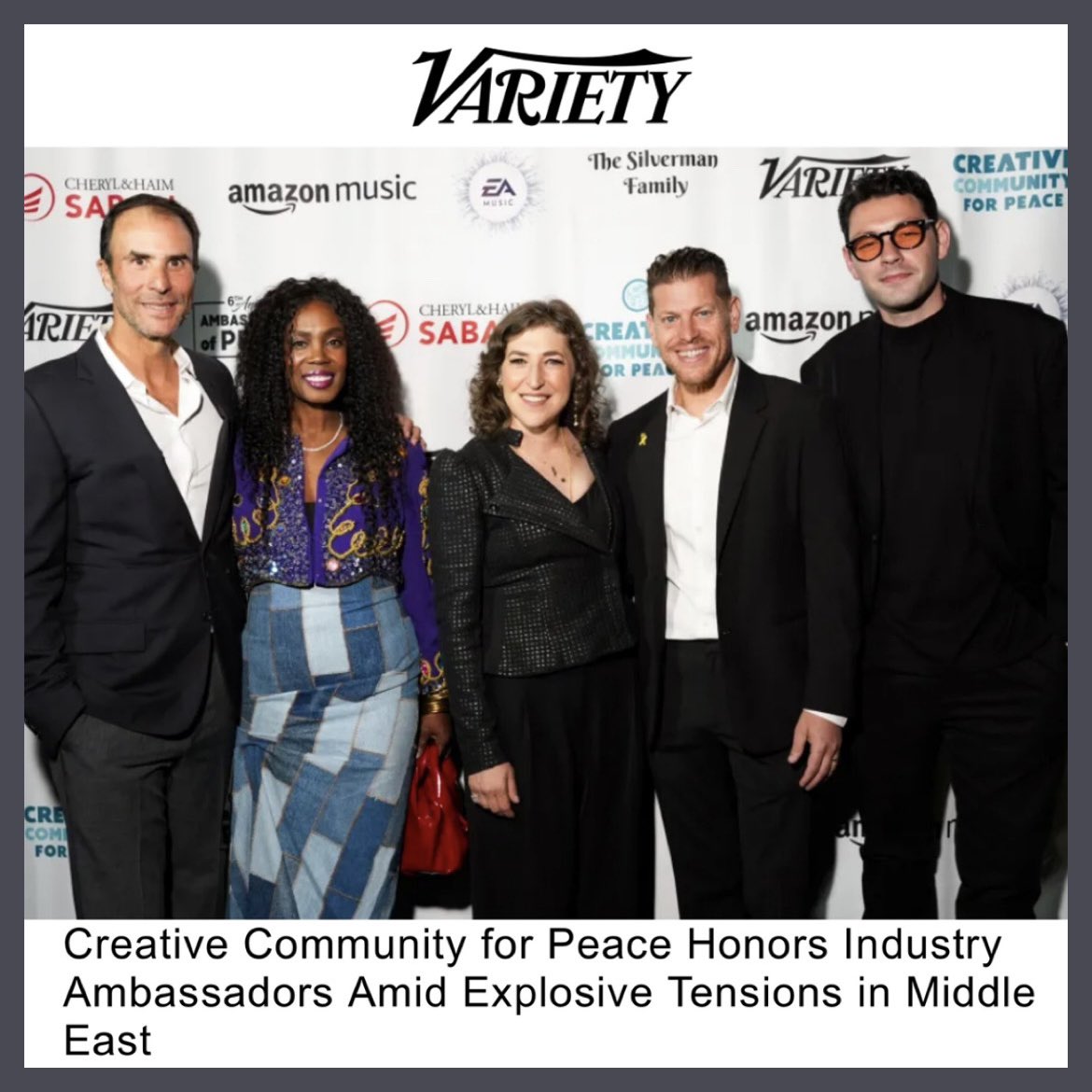 Mayim Bialik attends the Creative Community For Peace Awards ✨ Details inside Variety! 

variety.com/2024/music/new…