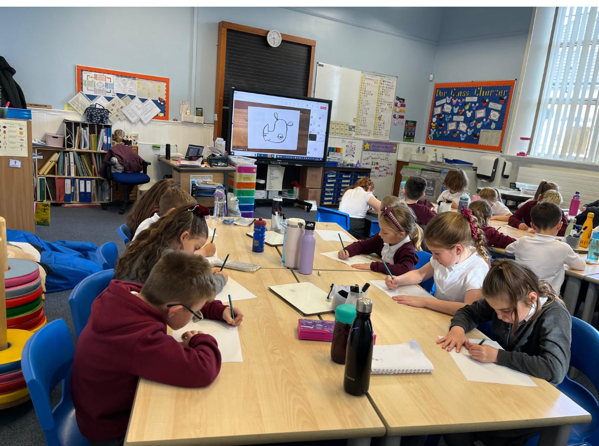 Annbank_PS's tweet image. Primary 3 also enjoyed a morning listening to and drawing with Rob Biddulph, we are now experts at drawing rhinos in top hats 😁👍 🎩 #article29 #livelearning #weloveanauthorslive Thank-you ⁦@scottishbktrust⁩