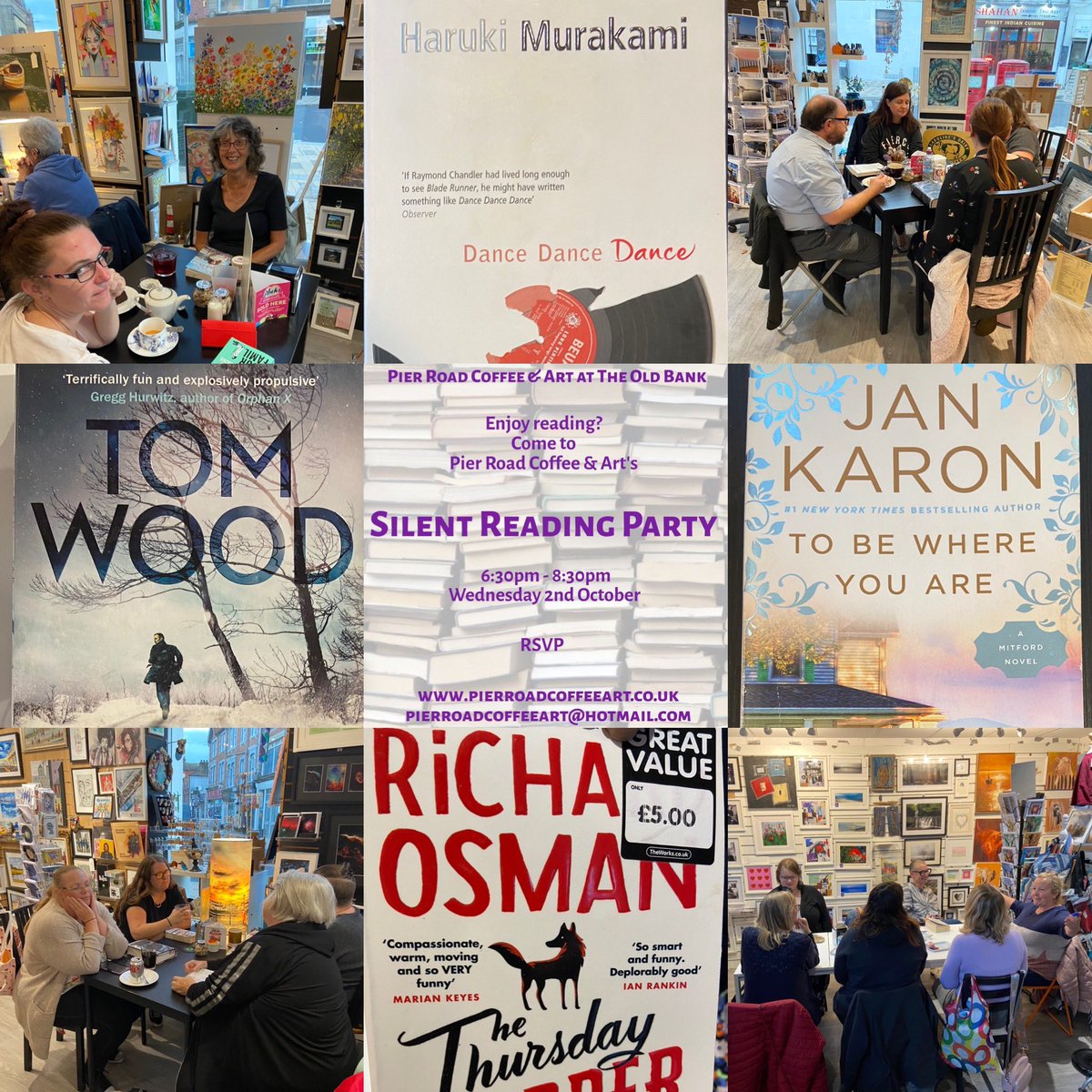 Silent Reading Party!Amazing array of books and authors again! <a href="/Heidi_Swain/">Heidi Swain 🌲📕🌲</a> <a href="/sarahA_Parker/">Sarah A Parker Author</a> <a href="/FCapaldiBurgess/">Francesca Capaldi Burgess Author</a> <a href="/ShirleyBallas/">Shirley Ballas</a> <a href="/susanlewisbooks/">Susan Lewis</a> <a href="/SalmanRushdie/">Salman Rushdie</a> <a href="/PVincenziBooks/">Penny Vincenzi</a> <a href="/CKeeganFiction/">Claire Keegan</a> <a href="/NKWhiteman/">Noah Whiteman</a> <a href="/LemonLymancom/">no context west wing</a> <a href="/maffyfitz/">(((Melissa Fitzgerald)))</a> <a href="/peterjamesuk/">Peter James</a> <a href="/marycmccormack/">Mary McCormack</a> <a href="/richardosman/">Richard Osman</a> <a href="/Beathhigh/">Ian Rankin</a>