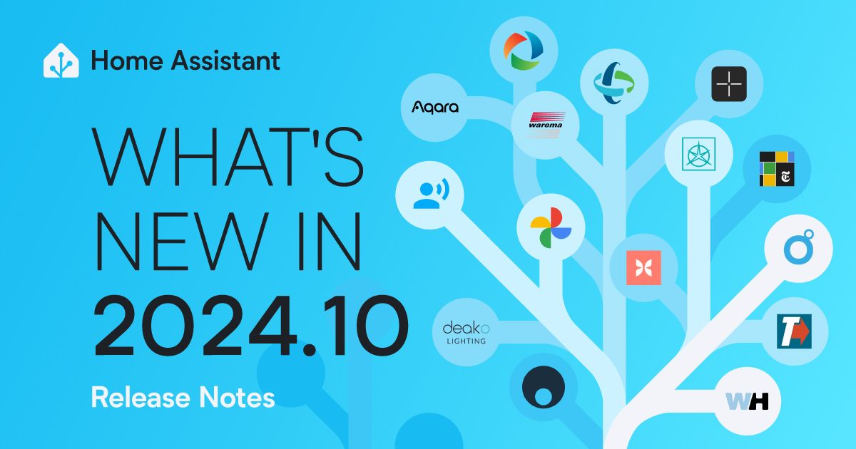 Home Assistant 2024.10 🎃

home-assistant.io/blog/2024/10/0…

A brand new heading card, improved YAML syntax for automations, long-term stats repairs, faster upgrades, more about Matter, 12 new integrations, and more! 🎉