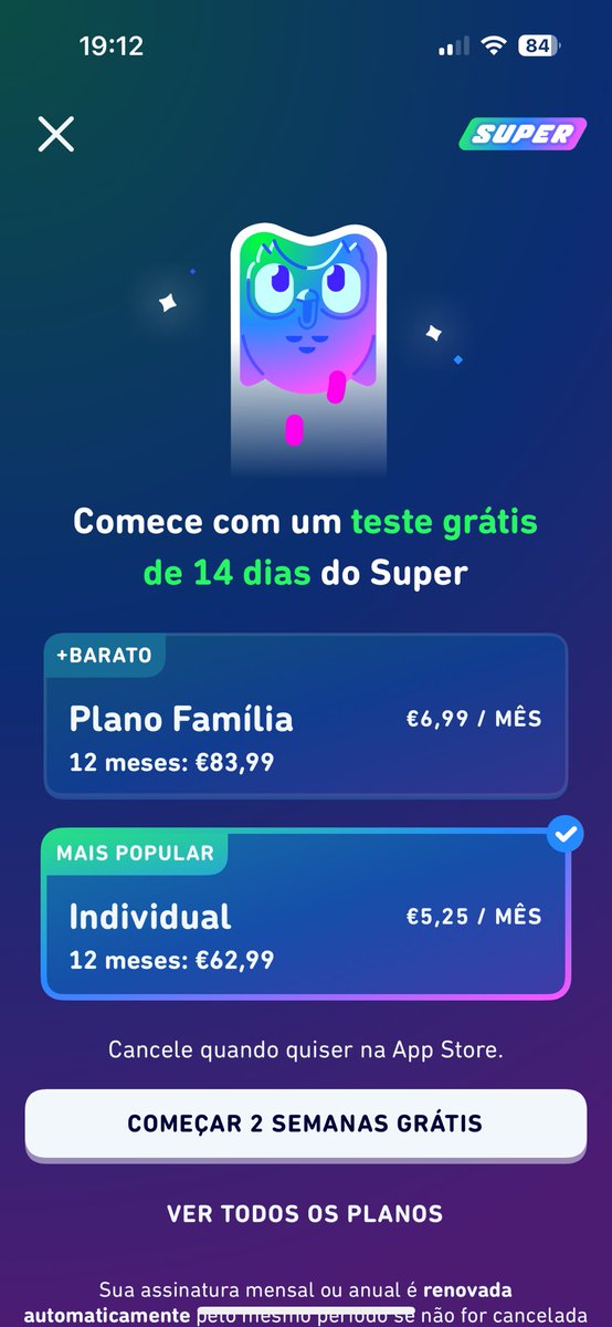Very smooth flow, but I wonder how much higher conversion rate if they would directly charge ok the first landing page and then give the rest of (really great) info. #Duolingo #user #acquisition
