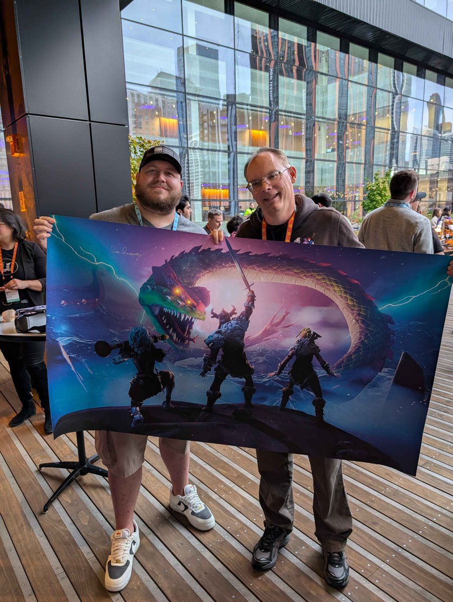 What an incredible evening!

<a href="/TimSweeneyEpic/">Tim Sweeney</a> signed our giant Valhalla: Bossfight poster! 

Huge thanks to Tim and the entire team at <a href="/FNCreate/">Fortnite Creators</a> for all the incredible opportunities in UEFN and Fortnite Creative. 

Shoutout to <a href="/veryspicygames/">VerySpicyFN</a> for involvement in Valhalla as well.