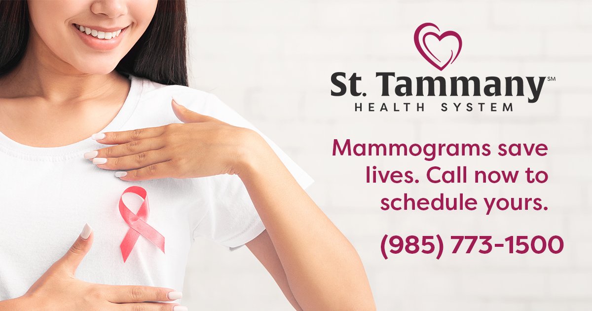 Mammograms save lives. Call (985) 773-1500 to schedule yours. 

#MomHealth #Wellness #PreventiveCare