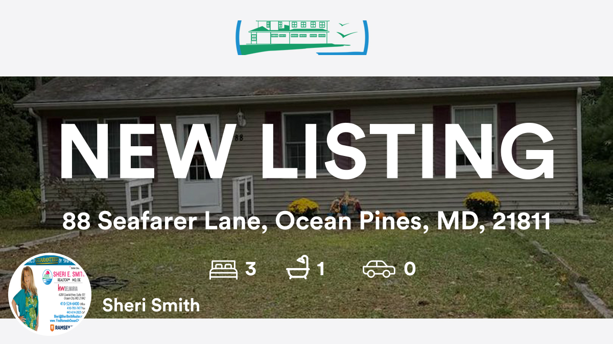 ESheri51177's tweet photo. 🛌 3 🛀 1
📍 88 Seafarer Lane, Ocean Pines, MD, 21811

My latest listing on RateMyAgent.

https://t.co/Btkmp4hqxX

...
#ratemyagent #realestate #Keller_Williams_Realty_Delmarva https://t.co/Ip3lrS0Zgf