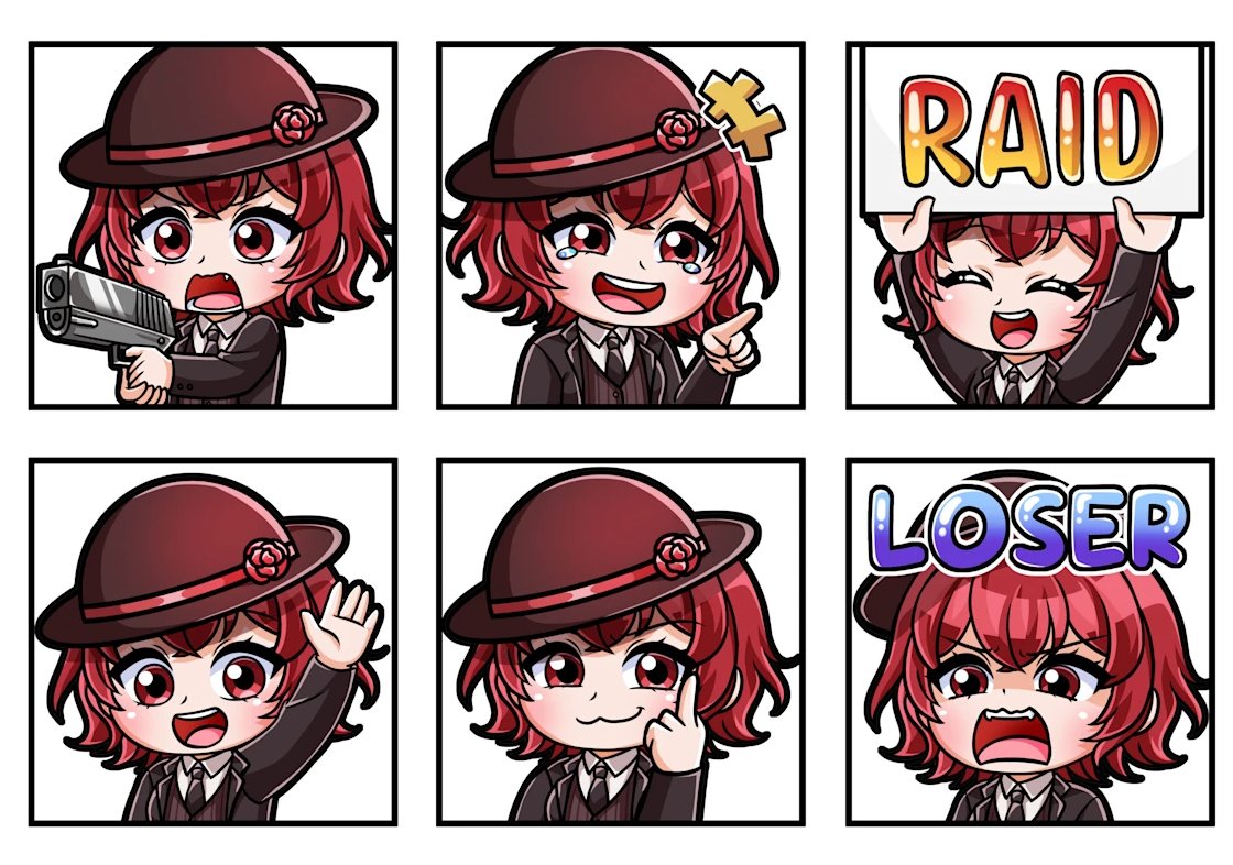 Ahegasm_VT's tweet photo. WE GOT EMOTES FINALLY!!! THANK YOU @uwanikoqproject I LOVE THEM!!!!!! https://t.co/jjKhHMo8l3