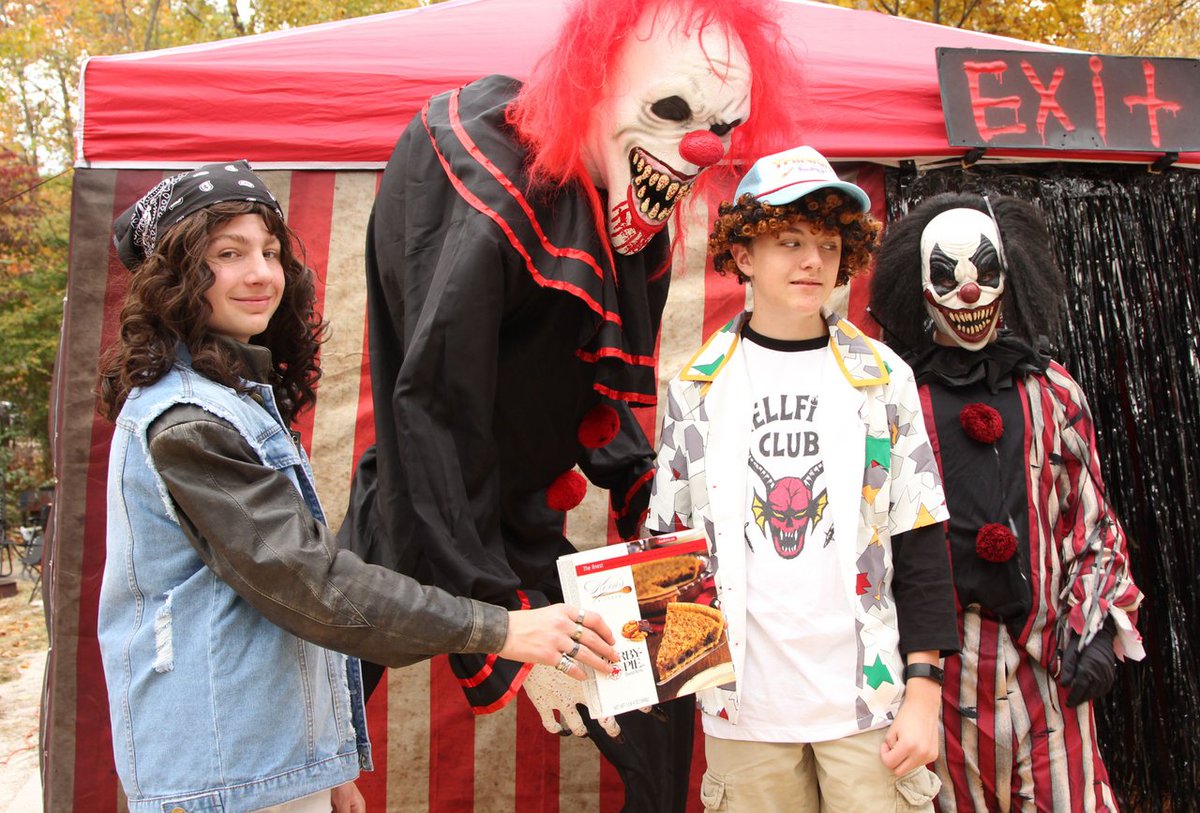 Evan and Kamdin from Stranger Things are up to some mischief as they sneak a treat at Sun Outdoors Lake Rudolph in Santa Claus, Indiana. Looks like fun times ahead for these two adventure seekers! Photo by: Paul Newman.