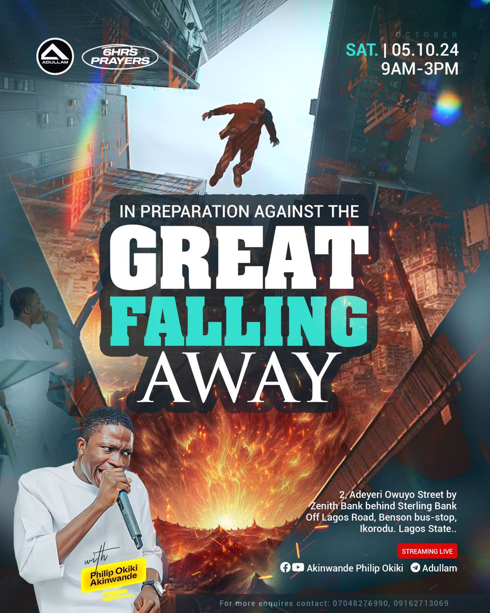 AdullamOfficial's tweet photo. And the Spirit expressly speaketh, that in latter times shall certain fall away from the faith, giving heed to seducing spirits and teachings of demons.... 

*Join us this Saturday as we labor in preparation against the Great Falling Away!*

9am @Cave Adullam, Benson busstop. https://t.co/HTey9EsgCk