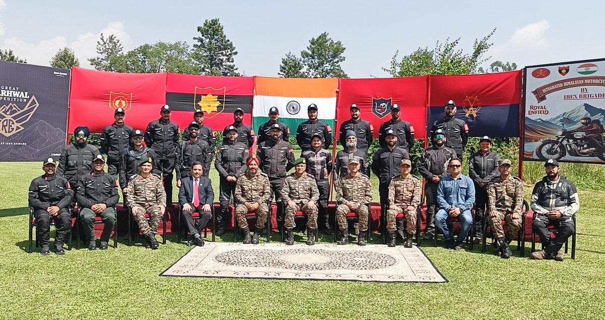 PRODefDehradun's tweet photo. Lt Gen Anindya Sengupta, GOC-in-C, #CentralCommand flagged off Integrated Himalayan Motorcycle Expedition (I-HimEx2024) from #Dehradun on 02 Oct 24.

The expedition will travel across #Valleys of #GarhwalSector covering #VibrantVillages, promoting resettlement in border villages. https://t.co/xwBN3ocyoL