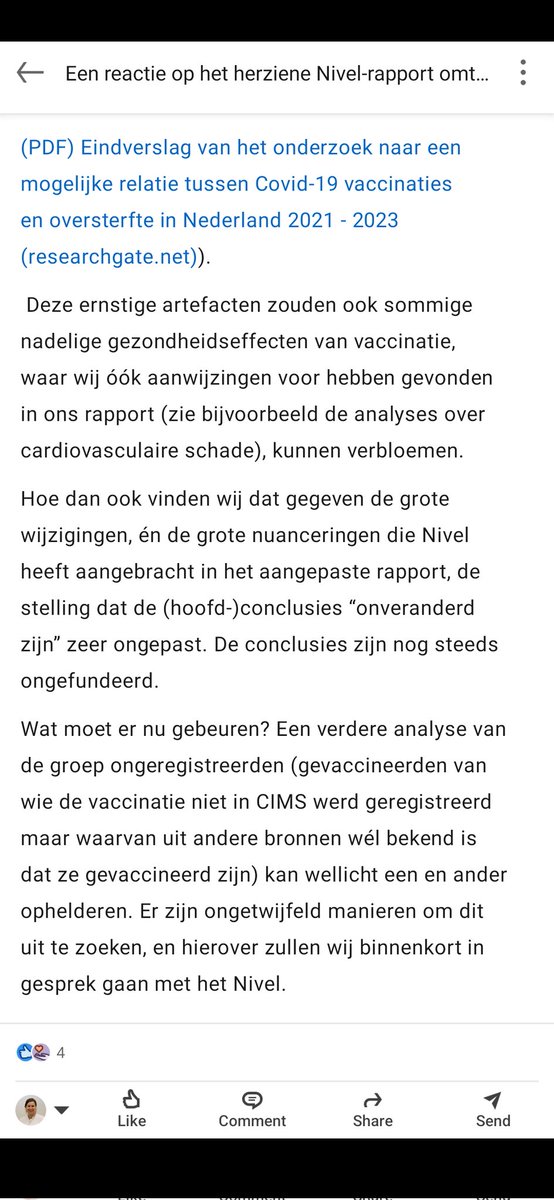 Gisteren publiceerde het Nivel een aangepaste versie van hun rapport over Covid-vaccinatie en oversterfte. De nieuwe gegevens hebben mijn zorgen alleen maar vergroot. Samen met prof Ronald Meester en dr Bram Bakker schreef ik deze reactie.
