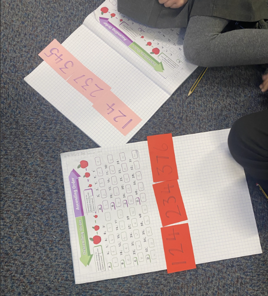 latimerprimary's tweet image. #3JK #LatimerMaths This week the children have been ordering 3 digit numbers - lots of reasoning to explain their answers!