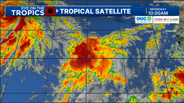 DHeckardWFTV's tweet image. JUST IN - Advisories on Tropical Depression #Thirteen will begin at 11 am.

System is in the open Atlantic and is moving west.

It will likely remain at sea the next several days. #tropics #flwx