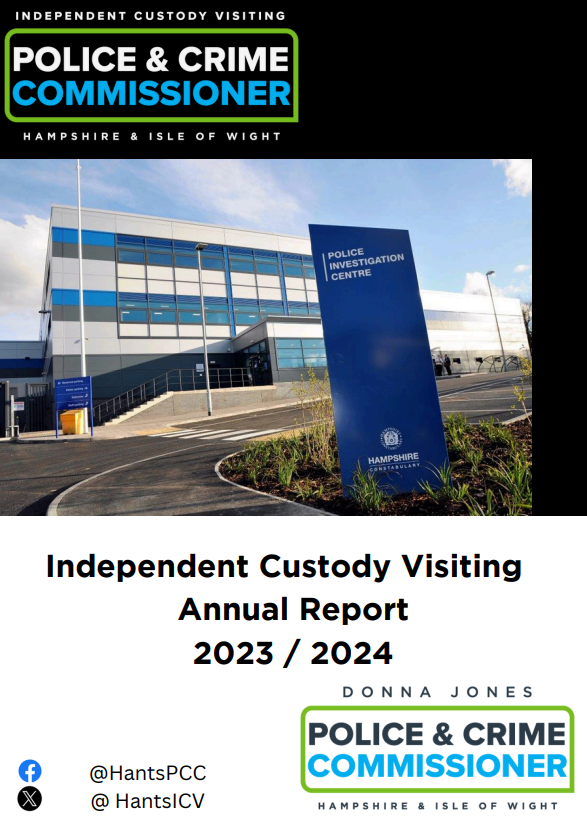 HantsICV's tweet photo. Did you know 🤔💡that Independent Custody Visitors made 199 unannounced visits to police 🚓 custody last year?

Read the latest ICV Annual Report here:  https://t.co/EnsWhqYkPZ... https://t.co/JHGC19mabd