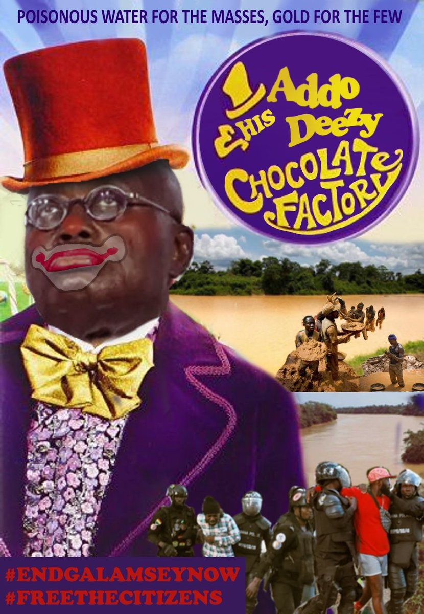 Destroying our water bodies to enrich their already full pockets while the poor get poorer. That’s their legacy 
#EndGalamseyNow #FreeTheCitizens #StopGalamseyNow