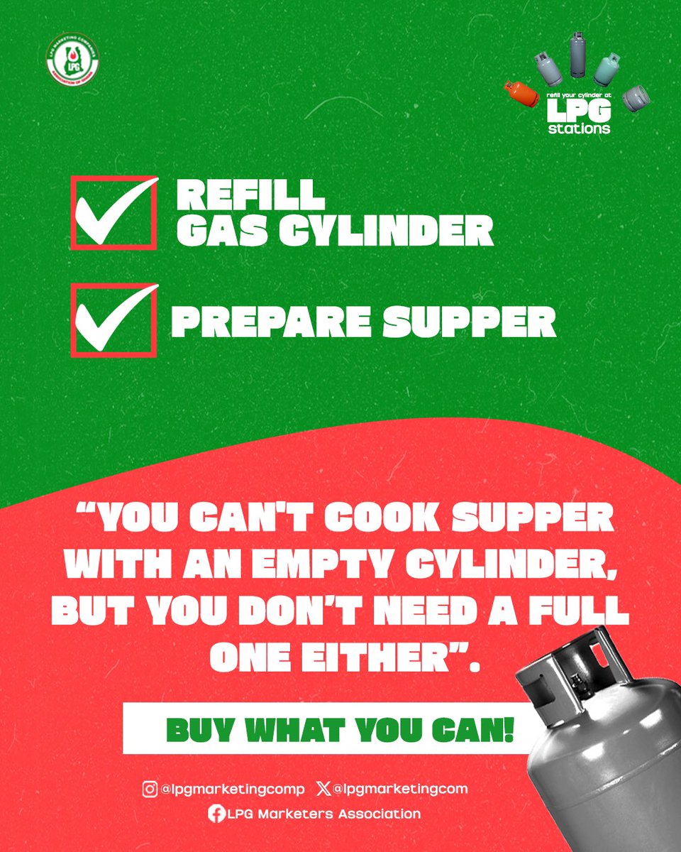 lpgmarketingcom's tweet photo. Buy what you can based on your budget 💰✅! 

#LPG #gas #lpgmarketing #Refillgas https://t.co/Bu317dyaLL