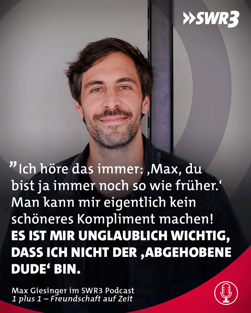 swr3's tweet photo. Happy Birthday, #MaxGiesinger! 🥳 Der Sänger aus Waldbronn bei Karlsruhe wird 36 Jahre alt. Bodenständigkeit ist ihm wichtig, wie er vor wenigen Wochen im SWR3 #Podcast „1 plus 1 – Freundschaft auf Zeit“ erzählt hat. 🤝 https://t.co/9QboIlHUxp