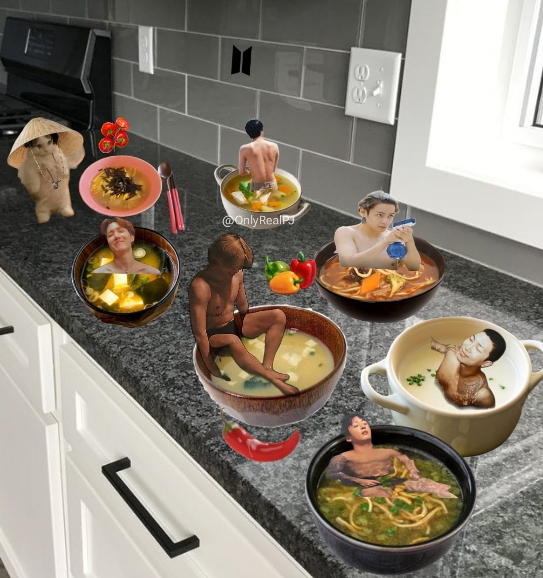 OnlyRealPJ's tweet image. BTS in real soup version 🍲,  choose your favourite