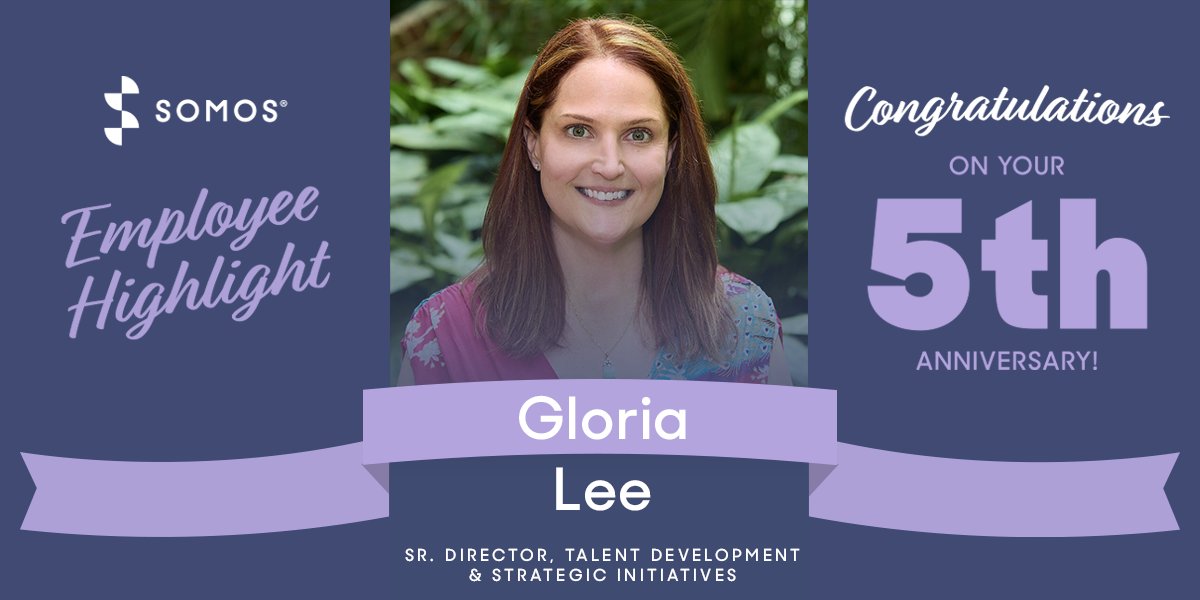 Somos_Inc's tweet photo. Join us in celebrating Gloria Lee, our amazing Sr. Director of Talent Development &amp; Strategic Initiatives, as she marks 5 years with #TeamSomos! Gloria's dedication, hard work &amp; leadership have made such a positive impact on the company. We're grateful to have you! https://t.co/fa7jR4Be1v