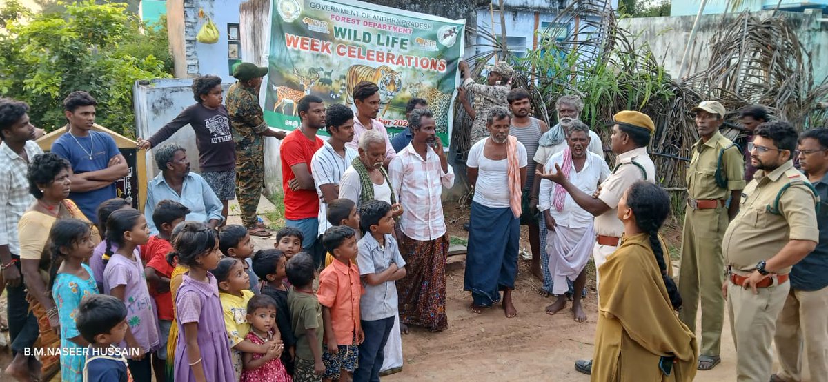 As a part of World Wildlife Week, NSTR staff are reaching to the different communities living in and around the tiger reserve, particularly the Chenchus, to make them aware of the importance of wildlife conservation.
<a href="/ntca_india/">National Tiger Conservation Authority</a> <a href="/moefcc/">MoEF&CC</a> <a href="/PawanKalyan/">Pawan Kalyan</a> <a href="/AndhraPradeshCM/">CMO Andhra Pradesh</a> <a href="/byadavbjp/">Bhupender Yadav</a>