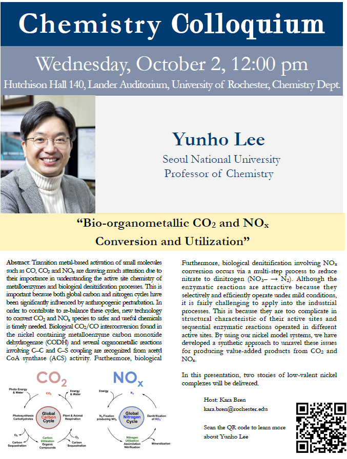 University of Rochester Chemistry Department tweet media